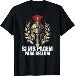 Si Vis Pacem Para Bellum | Latin Wisdom Proverb T-Shirt  Graphic T Shirts  Men Clothing  Camiseta Hombre