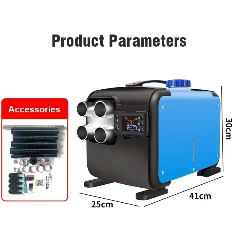 Car Heater Air Diesel Heate 12V 24V 5000W Aluminum Shell Air Parking Heater Warmer Wireless LCD Remote Control Engine Preheater