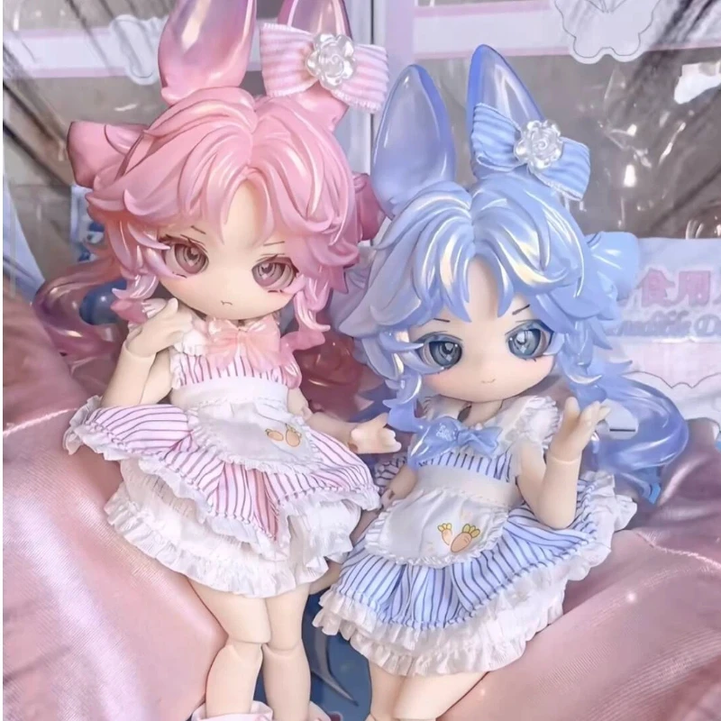 

Genuine Non Edible Doll One-Year Limited Edition Double Rabbit Peach Oolong Sea Salt Milk Cap Hanging Card Collection Girl Gift