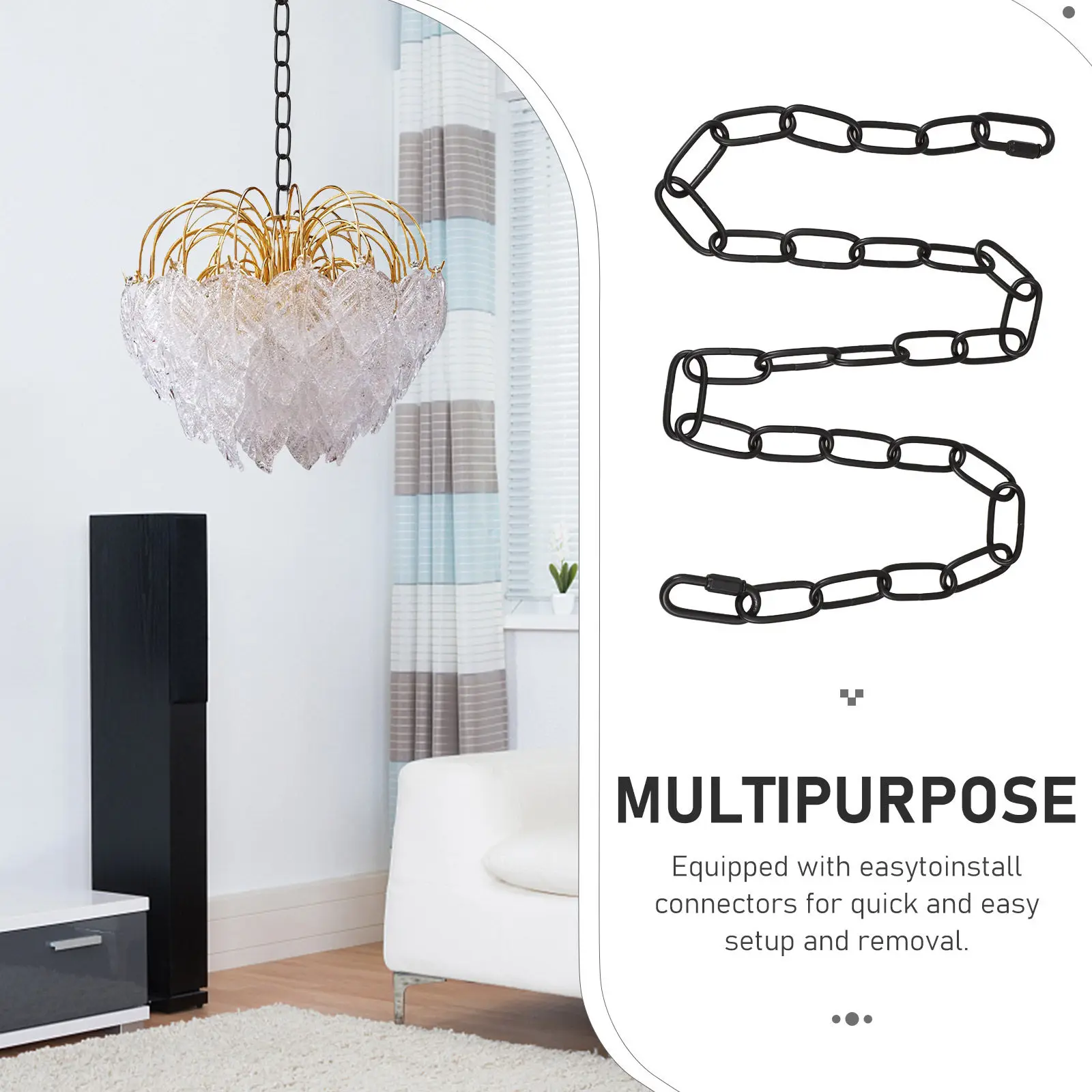 

Прочная железная цепь для подвешивания промышленных светильников, цепь для потолочных светильников, цепь для люстр, аксессуары для освещения