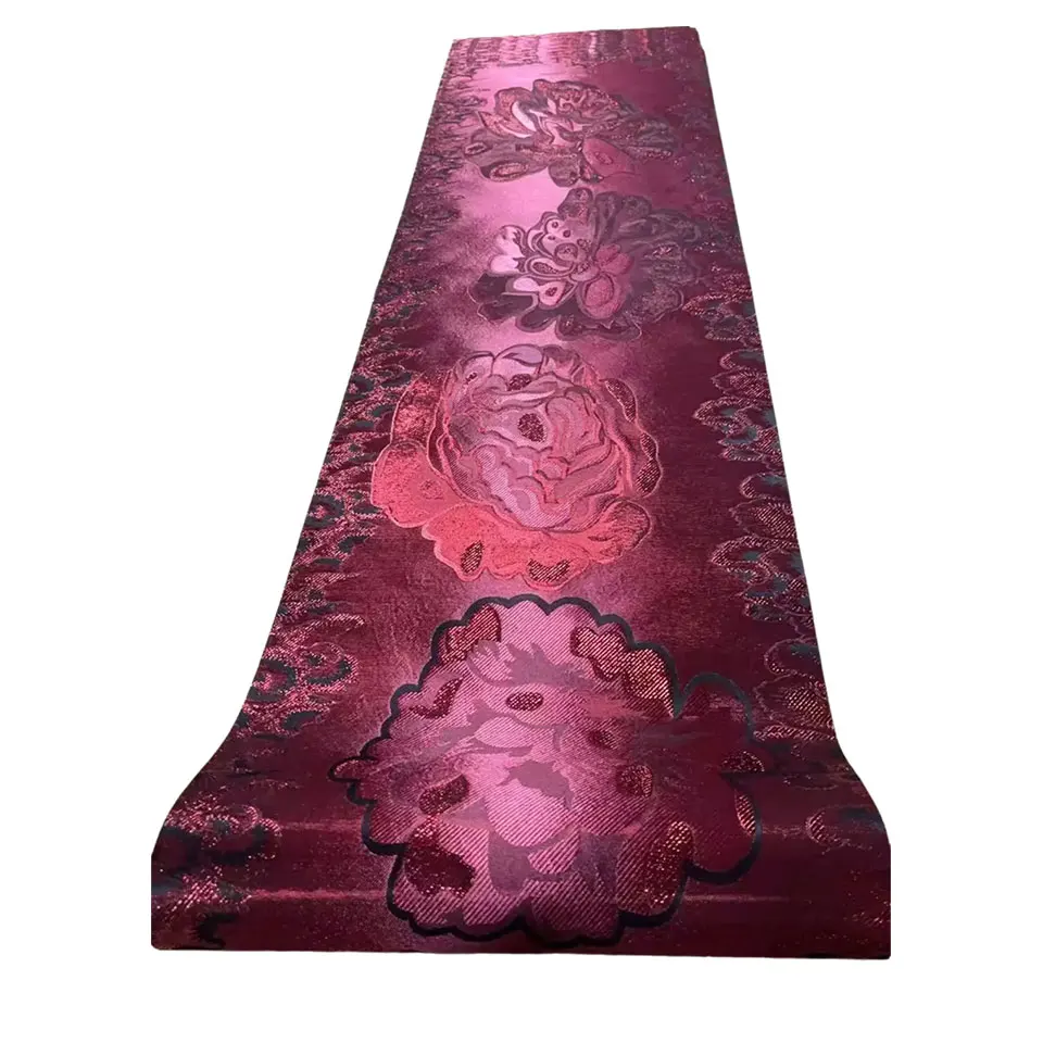 Rosafarbene Afrikanische 3D-Blumen Kopftücher für Frauen, Neueste Schweizer Hayes Sego Gele & Ipele Kopftuch-Sets, Luxuriöses Kopftuch JX-18 – Detail 3
