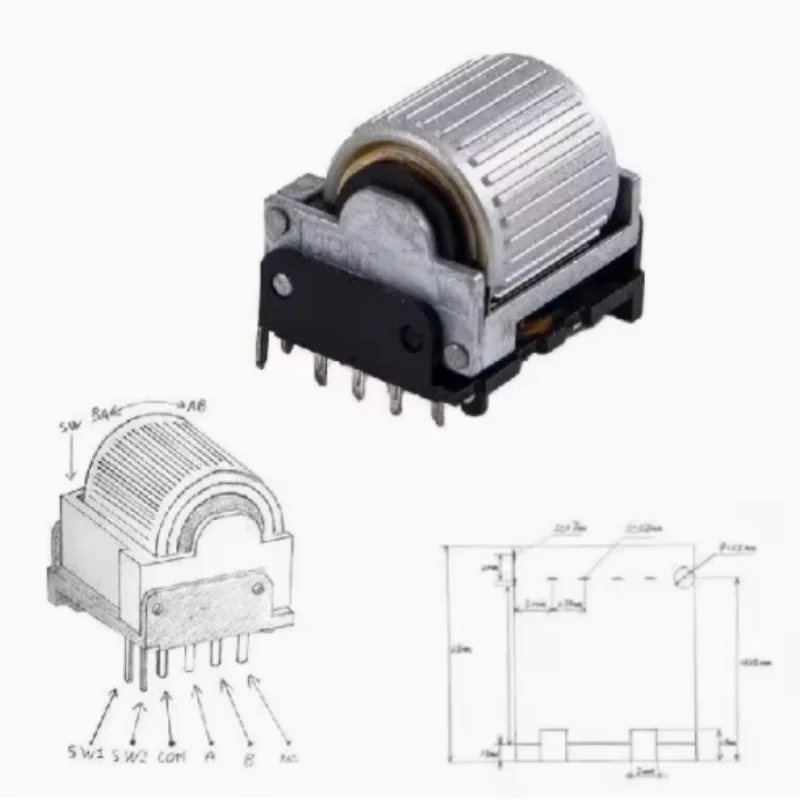 

EVQWGD001 Brand New Original Encoder Roller With Press Switch 6-Pin