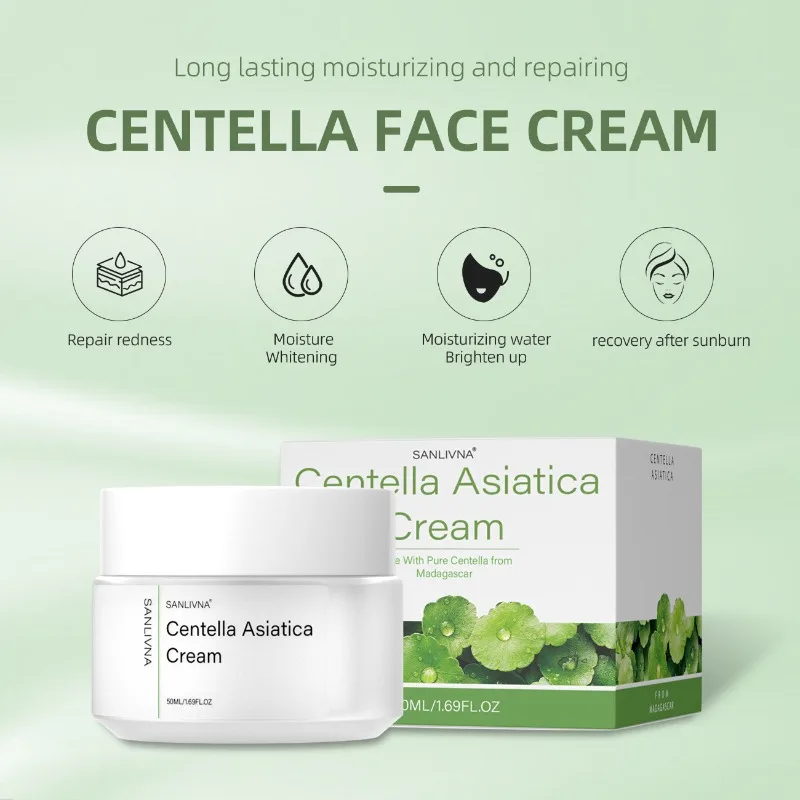 Long Lasting Moisturizing and Repairing Centella Asiatica FACE CREAM for Deep Hydration and Wrinkle Improvement