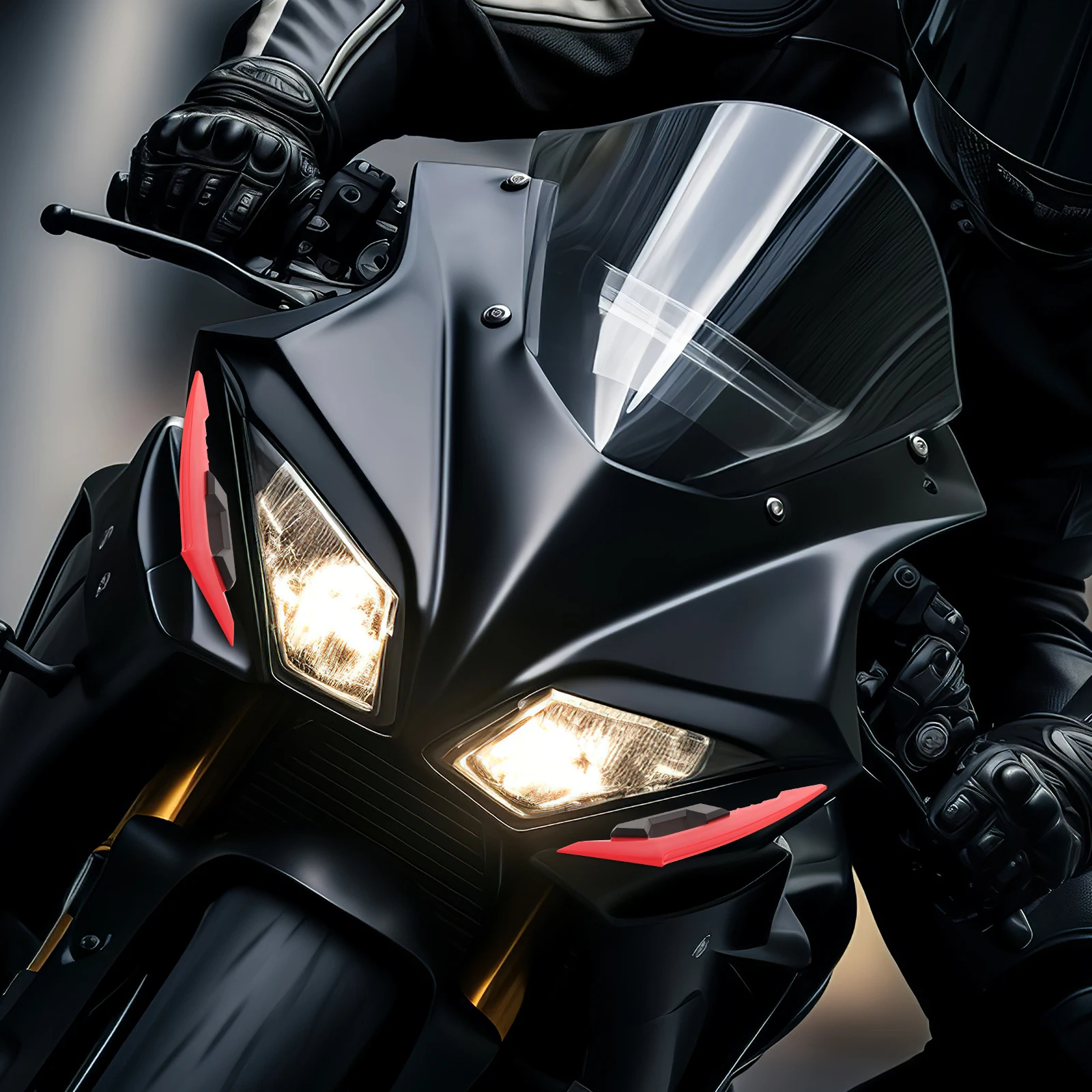 

Universal Anti-Scratch Motorbike Side Winglets Decorative Styling Flank Fairing Replacement Durable Plastic For