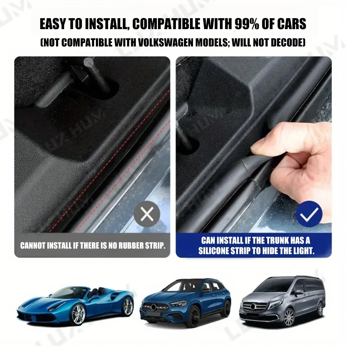SUV Dynamische Mobile Kofferraum-Lichtleiste 400cm Flexible RGB Neon-Atmosphärenbeleuchtung 12V APP-gesteuertes Umgebungslicht – Detail 11