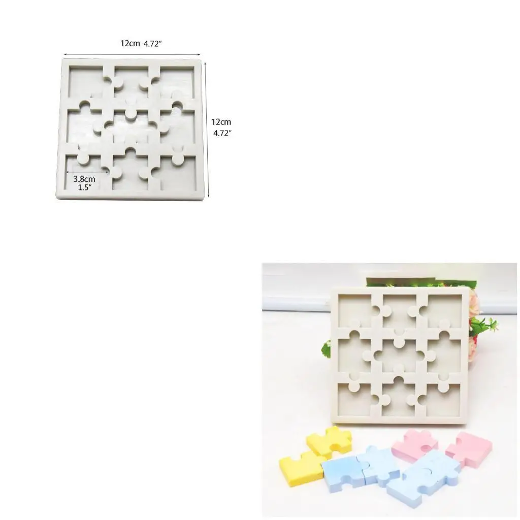652F Puzzle Piece Silicone Resin Molds Mini Puzzle Silicone Epoxy Resin Jewelry Earring Necklace Pendant Keychain Making Mold