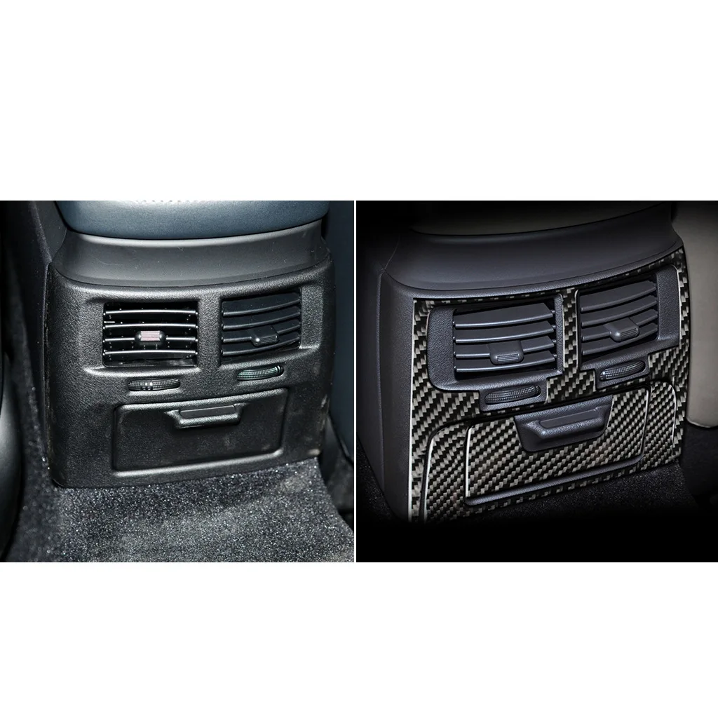 Rear Seat Air Vent Outlet Decoration Cover Trim Sticker Fit for Lexus IS IS250 300 350C 2006-2012 Decal Carbon Fiber 5