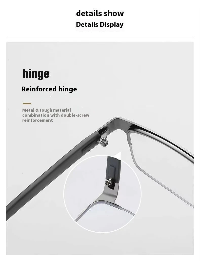 Männer Lesebrille Retro Business Hyperopie Brille Anti Blaulicht Lesebrille 0 1,0 bis 4,0 Brille – Detail 6