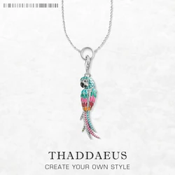 Charm Necklace Parrot Spring Brand New Fashion Jewelry Europe 925 Sterling Silver Link Chain Gift For Women Girls