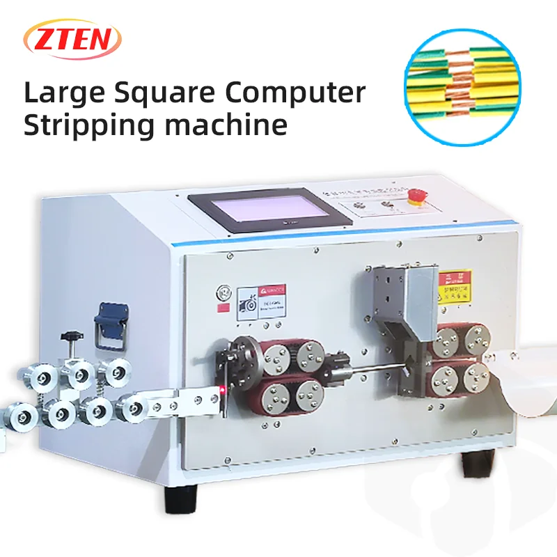 Zten 0.1-70mm2 8 عجلات ماكينة تقشير تجريد أسلاك الكمبيوتر الأوتوماتيكية SWT608 MAX1 قاطع الكابلات مع شفرات
