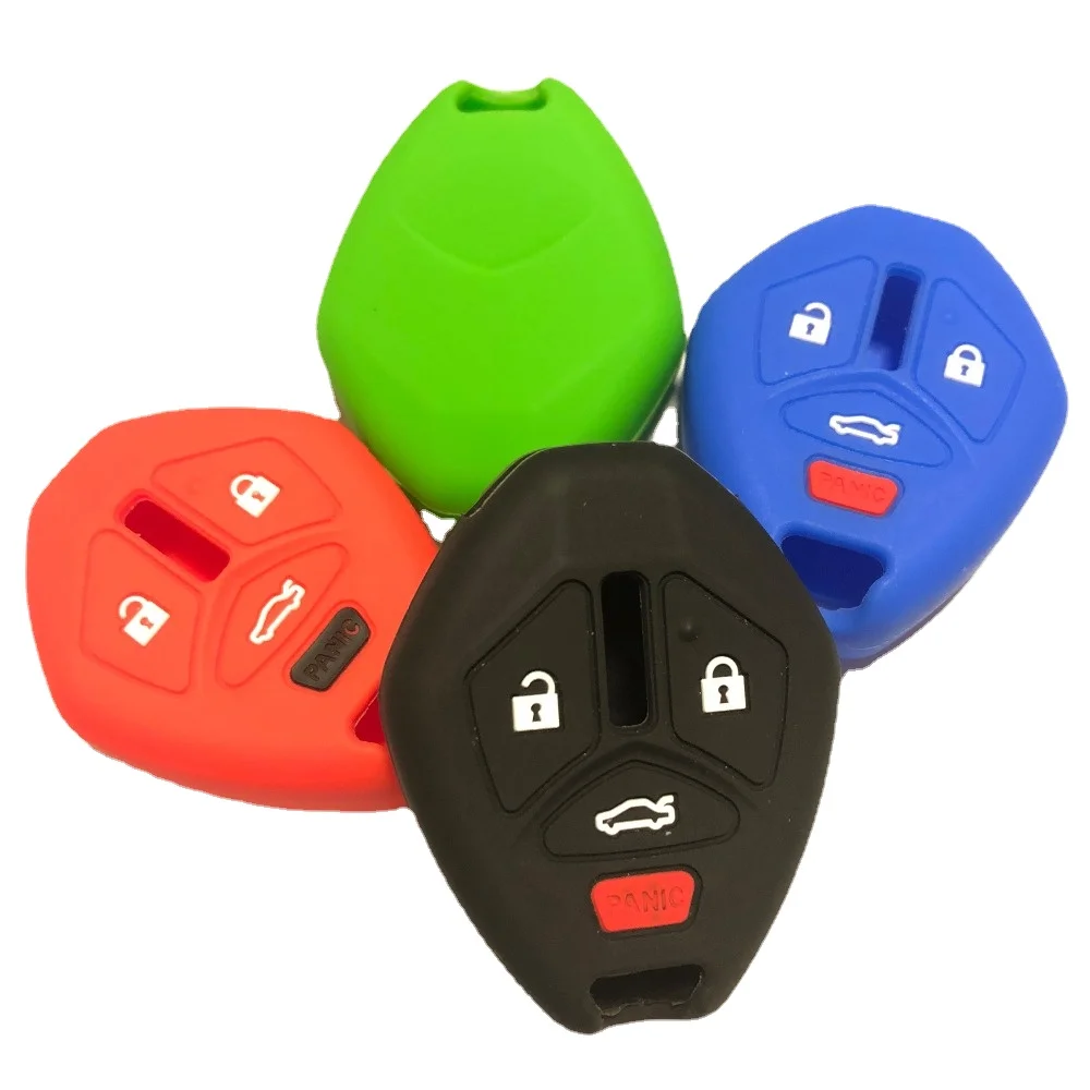 4 Button SMART Remote Holder For Mitsubishi Eclipse Mirage Lancer Outlander Galant Key Protector Silicone Key Cover Fob Case