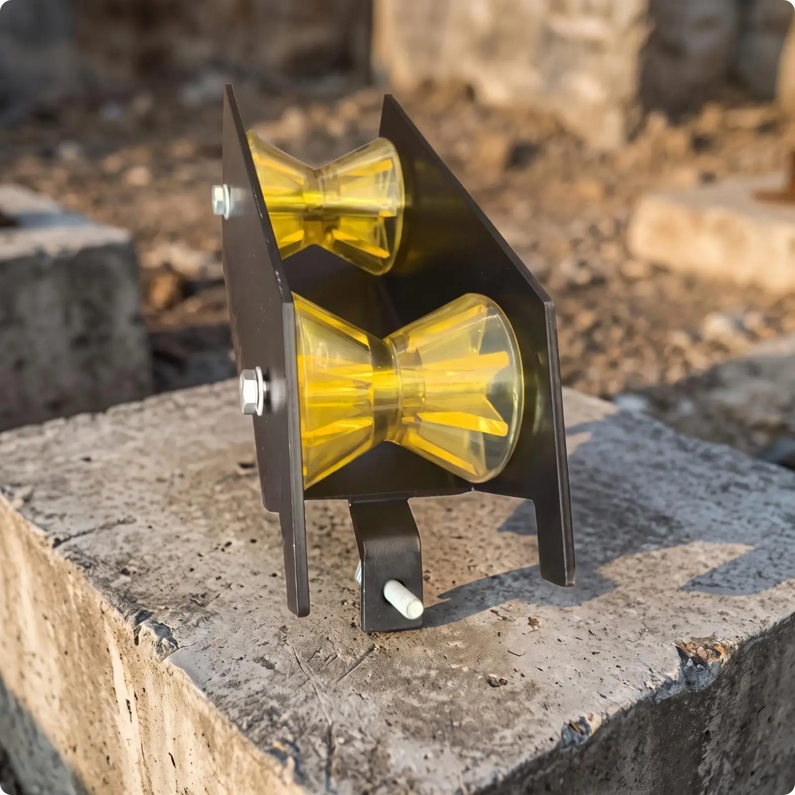 Pipe Handling Well Pump Puller Roller Guide for Water Pump Spare Parts Galvanized Iron Frame with Two Nylon Wheels