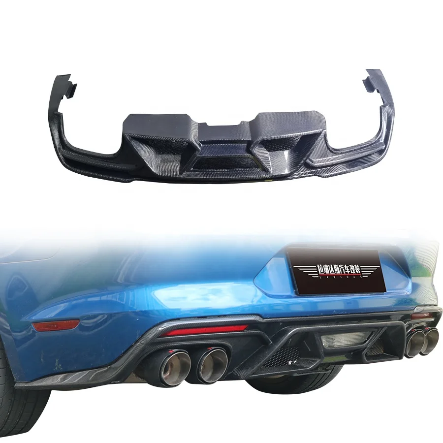 

NEW GT500 Style Carbon Fiber Rear Diffuser for Ford Mustang 5.0 2.3T 2018-23 New Condition Body Kit with Exhaust Bumper Cut-Outs