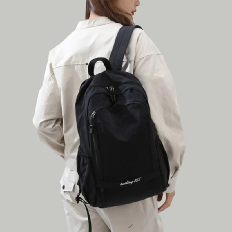 حقيبة ظهر متعددة الوظائف قابلة للطي للاستخدام الخارجي للجنسين، سعة كبيرة، خفيفة الوزن، نمط محايد، حقيبة ركاب، نايلون مقاوم للماء