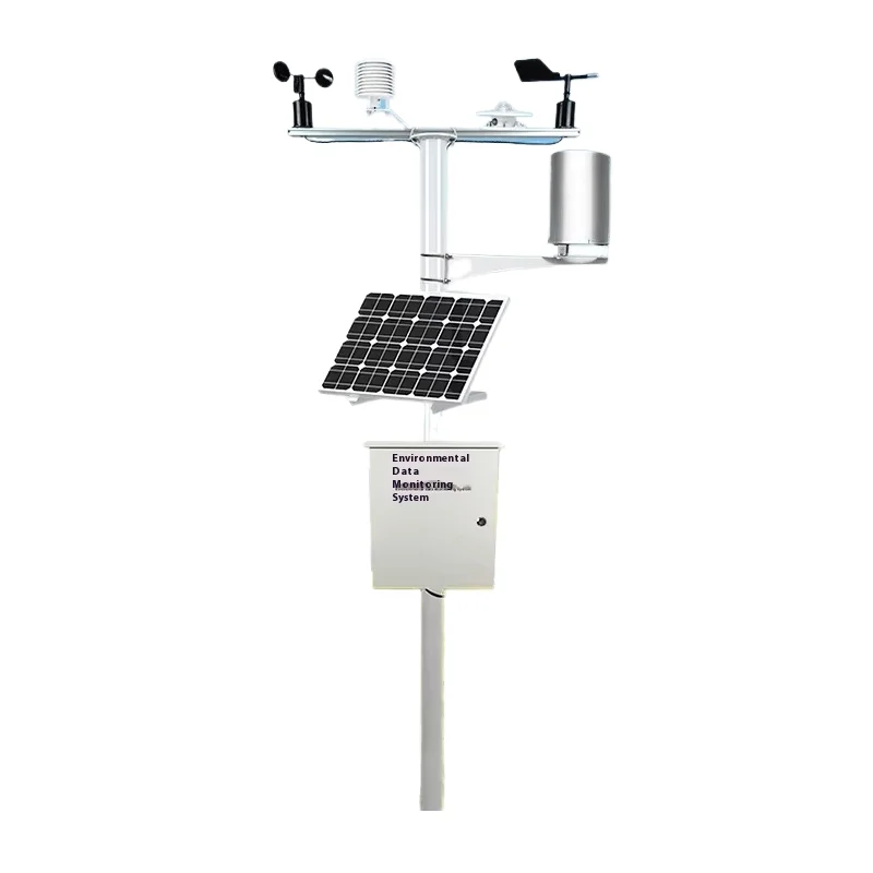 2026 XS-QXZ Small Outdoor Agricultural Weather Station Metal Farmland Greenhouse Temperature Humidity Rainfall Light Dust