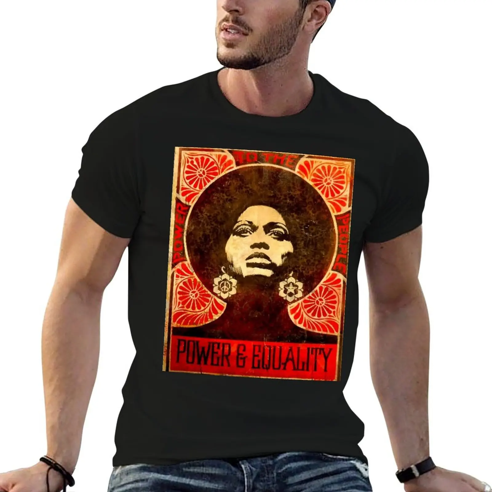 Angela Davis T-Shirt man clothes cute tops animal prinfor boys shirts graphic men t shirts high quality