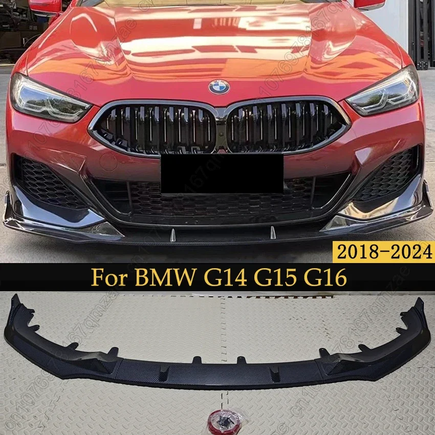 Cubierta protectora de barbilla delantera de coche para BMW 8 Series G14 G15 G16 m-sport 840i 840d M850i 2018-2024 Kits de difusor de alerón divisor de parachoques