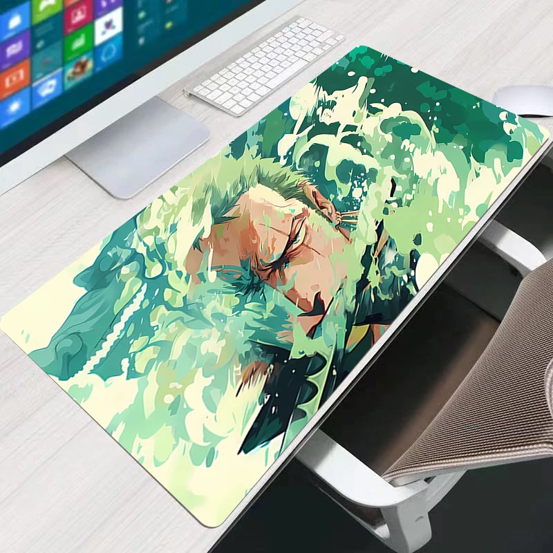 

Коврик для мыши в стиле аниме, 90x40 см, One Piece, Зоро, увеличенный размер XXL, для геймеров, аксессуары для компьютера, коврик для мыши и клавиатуры, настольный коврик, коврик для стола