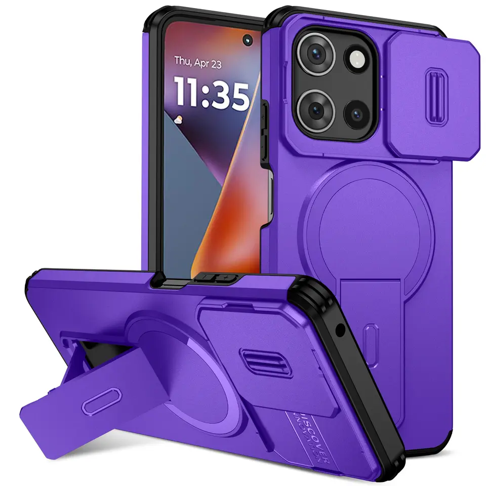 غطاء واقي مضاد للصدمات لهاتف موتورولا جي بلاي 2026 و2025، غطاء صلب لهواتف MOTO G Power وG 5G EDGE 2024 وG STYLUS - 5