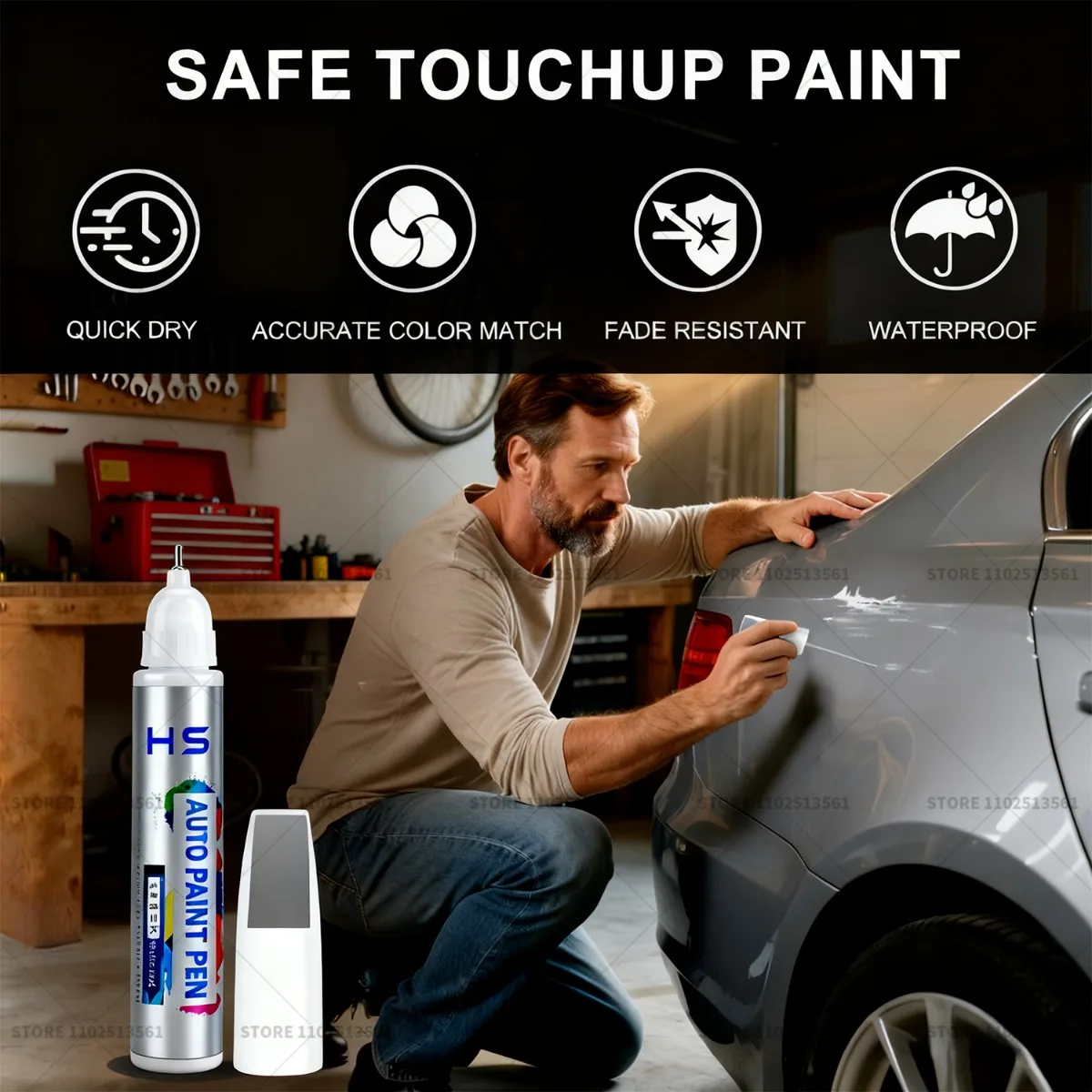 For MINI COOPER Car Paint Repair Pen Touch Up Scratch Remover DIY Auto Accessories Chili Red 851 Yellow White Green C3B Gray