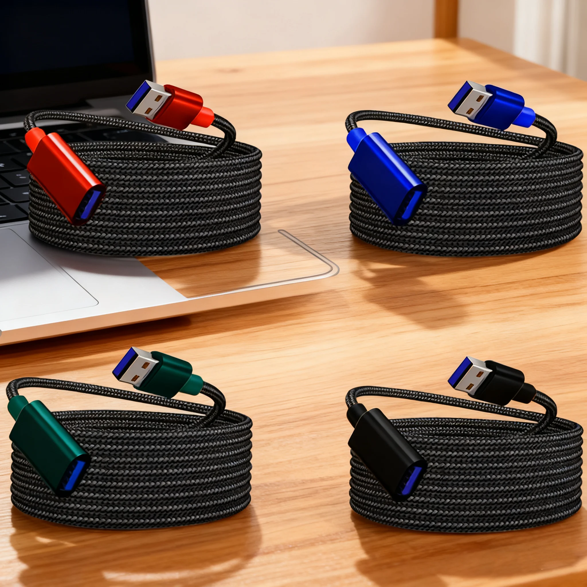 USB extension cable, suitable for keyboards, mice, game consoles, USB flash drives, printers, cameras, and other devices.