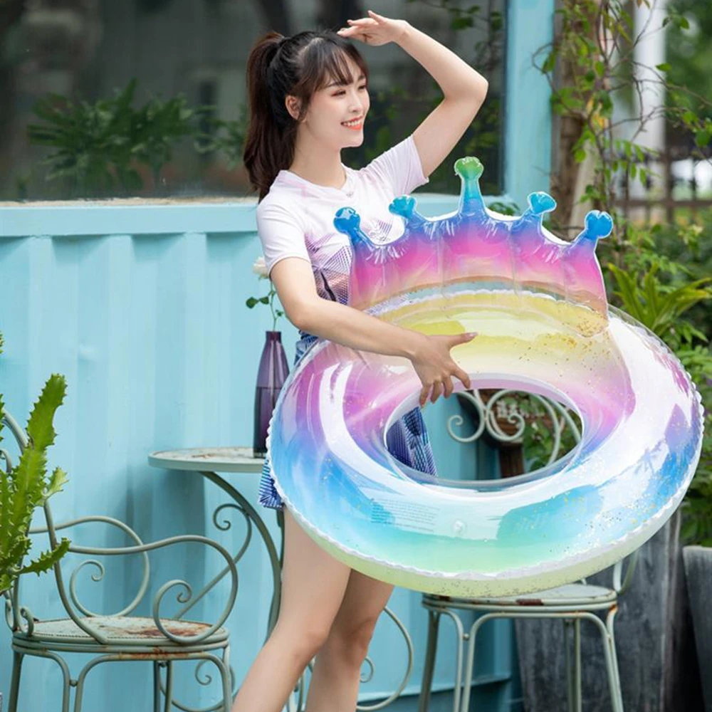1PC Luxury Rainbow Mermaid and - đánh giá và giá Pool Float Ring Inflatable