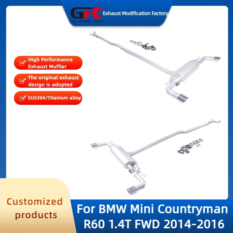 

Catback Valvetronic Exhaust Pipe for BMW Mini Countryman R60 1.4T FWD 2014-2016 High Performance Stainless Steel Exhaust Muffler