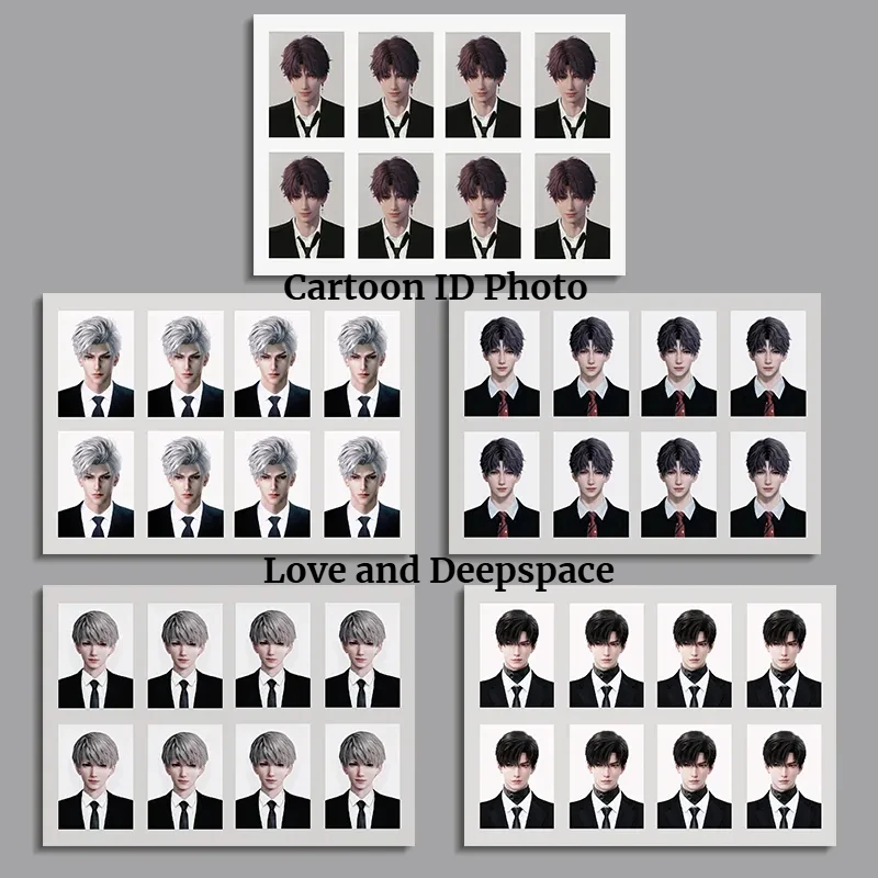 

Love and Deepspace Cartoon ID Photo Sylus Xavier Zayne Rafayel Caleb Anime Cosplay Character Photo Paper Journaling Materials