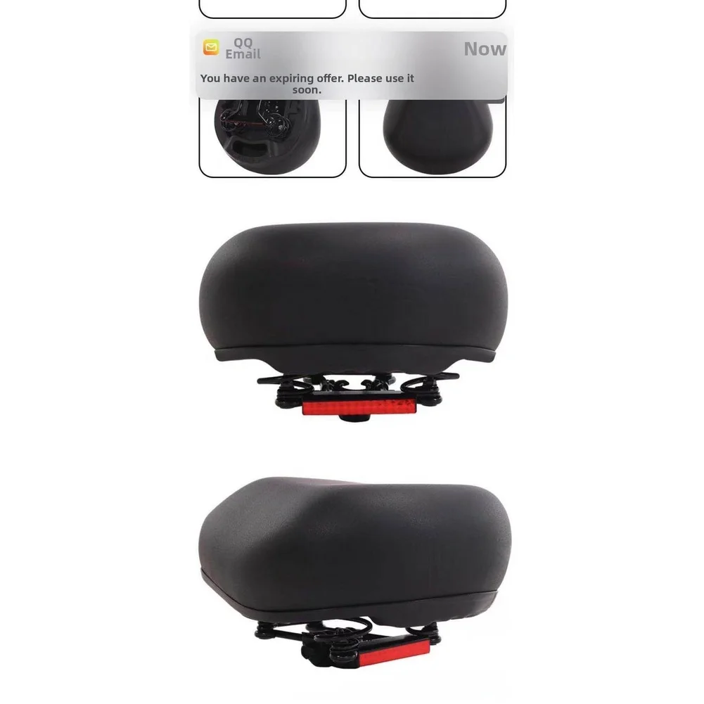 

Scooter Seat E-bike Saddle Ergonomic Rounded Backrest 3D Contoured Support Contoured Hip Support For Long Rides