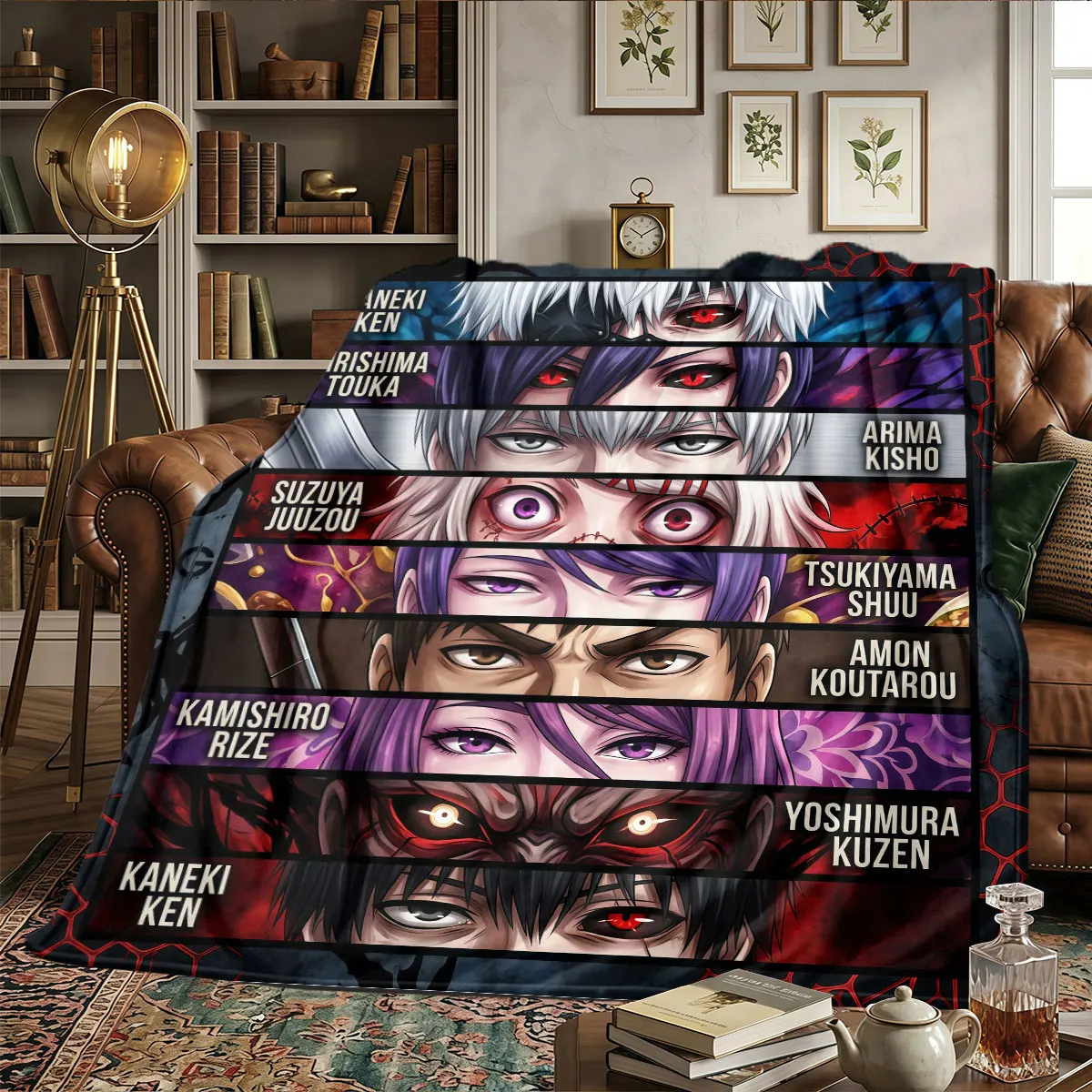 Tokyo Ghoul Patterns Home Blanket Lightweight and portable for Beds Bedrooms Naps Warmth and Comfort Birthday Gifts -HE99