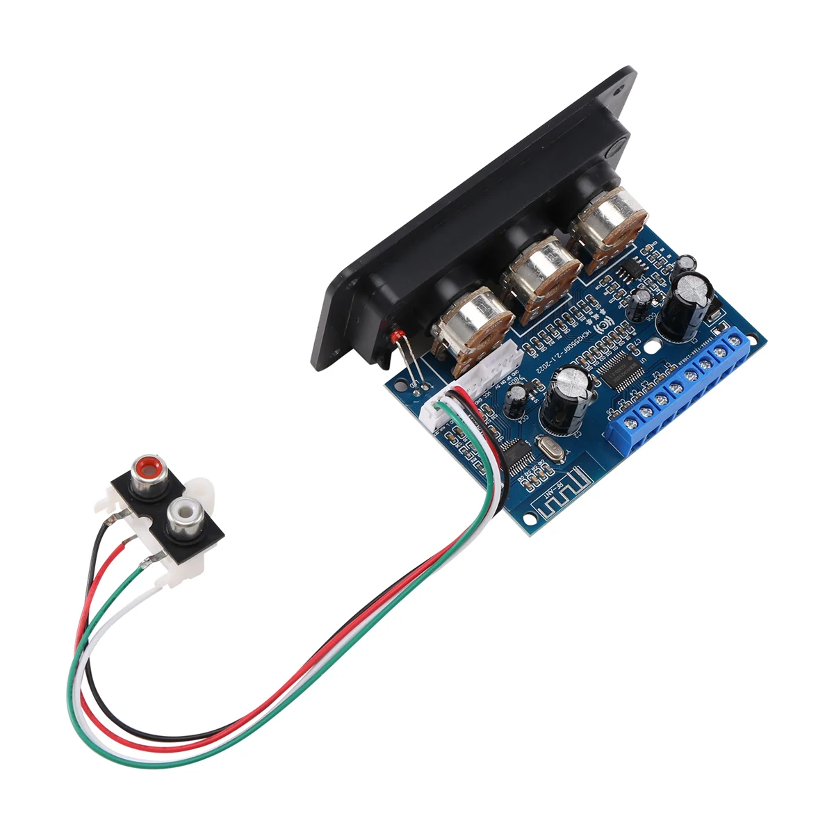 A51I 2.1 Channel Digital Power Amplifier Board+AUX Audio Cable 2x25W+50W BT5.0 Subwoofer Class D Amplifier Board DC12-20V