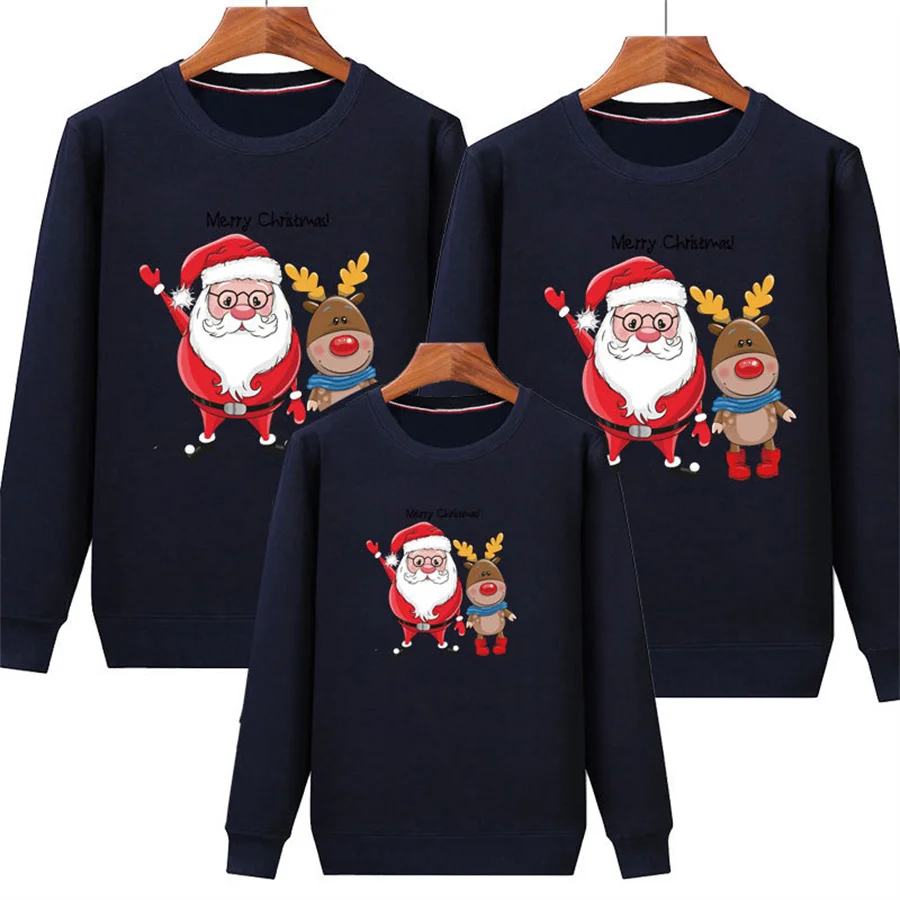 Christmas Jersey Family Set Santa Squad Sweatshirt Mother Father Daughter Son Matching Outfits Couple Sweater Infant Kid Jumper