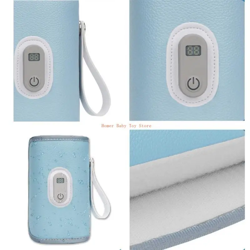 J0PF USB Butelka do izolowanej butelki do butelki Butelker Sleepe Tlee z 5-podnośnikami regulacji temperatury