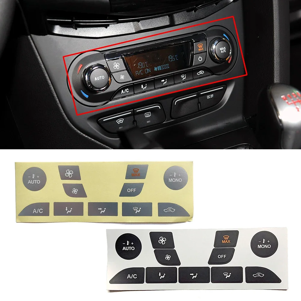 

For Ford Focus 1999 2005 2010 2013 Car Air Conditioner Climate AC Switch Button Repair Decal Sticker Fix Faded Ugly Anti Scratch