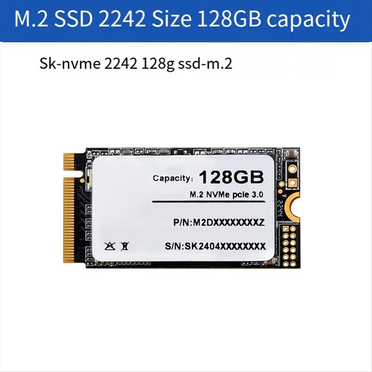 Y60A NEW-SK M2 NVME 2242 128GB High-Speed Solid State Drive High-Quality 3D Flash Memory High-Speed Reading/Writing