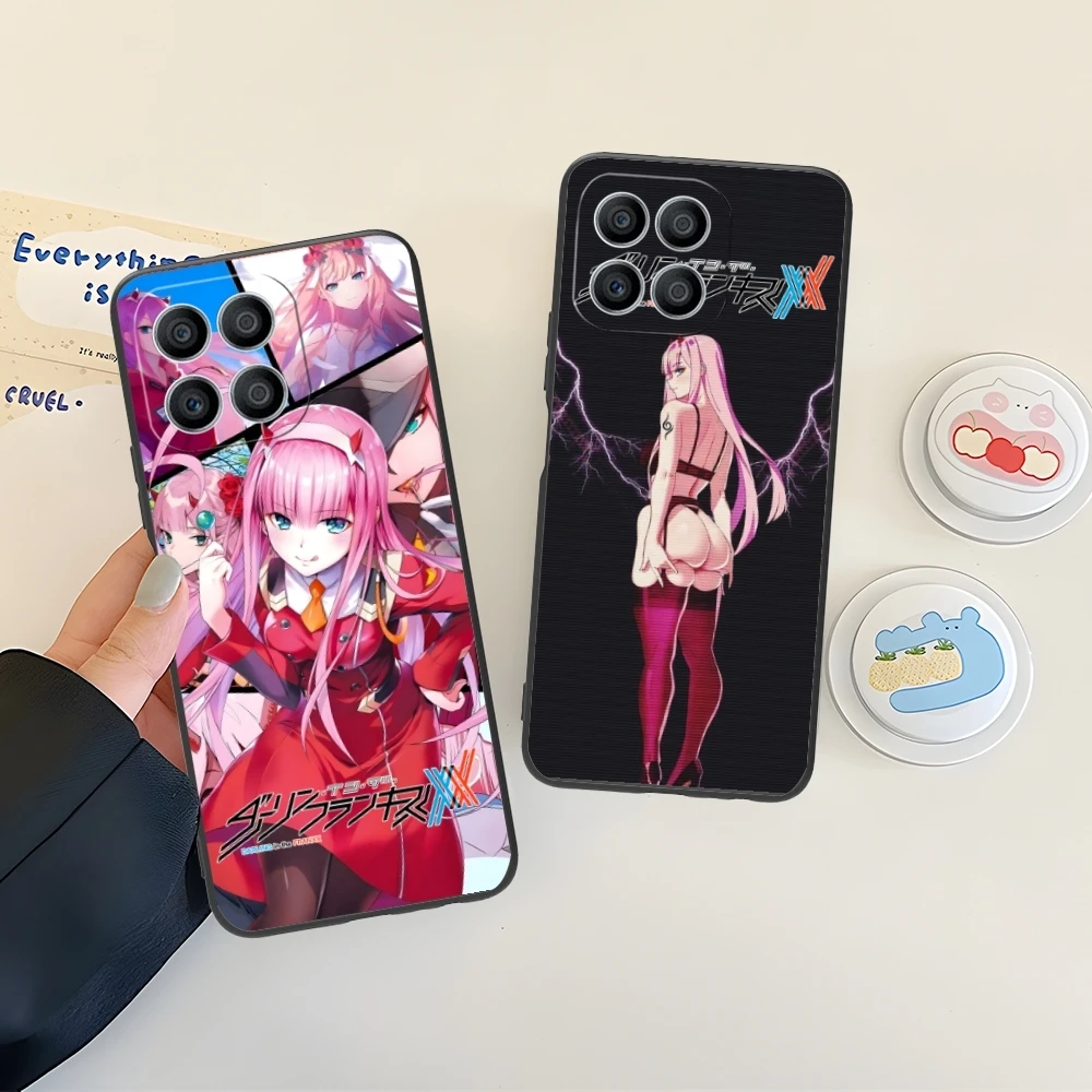 Darling FranXX Zero Two Mobile Cell Phone Case for Huawei Honor 90 80 70 60 50 30 20 10 9 8 7 Pro S SE Lite 5G Black Cover Shell