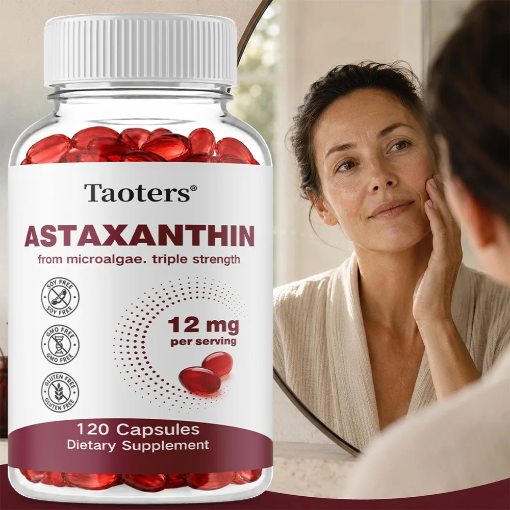 Astaxanthin - 12mg, Premium Antioxidant Supplement To Support Eye, Skin, Joint & Immune System Health - Non-GMO & Gluten-Free
