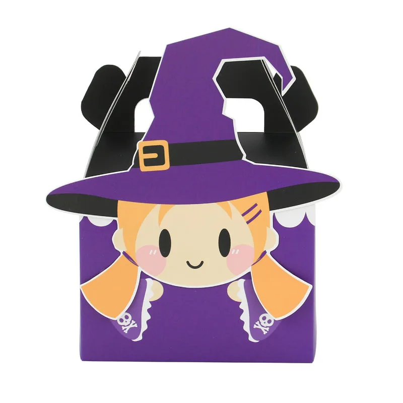 12/24pcs Halloween Papier Süßigkeiten Geschenk box Horror Geist Hexe Mumie Keks bevorzugen Geschenk verpackung Box Trick Halloween Party liefert – Detail 9