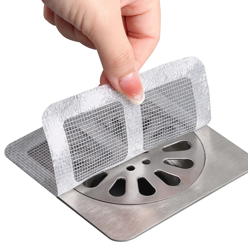 50PCS Drain Sticker Hair Catcher Bathroom Mesh for Hair Catcher Shower Filter for Bathroom Sink Shower Drain Hair Filter
