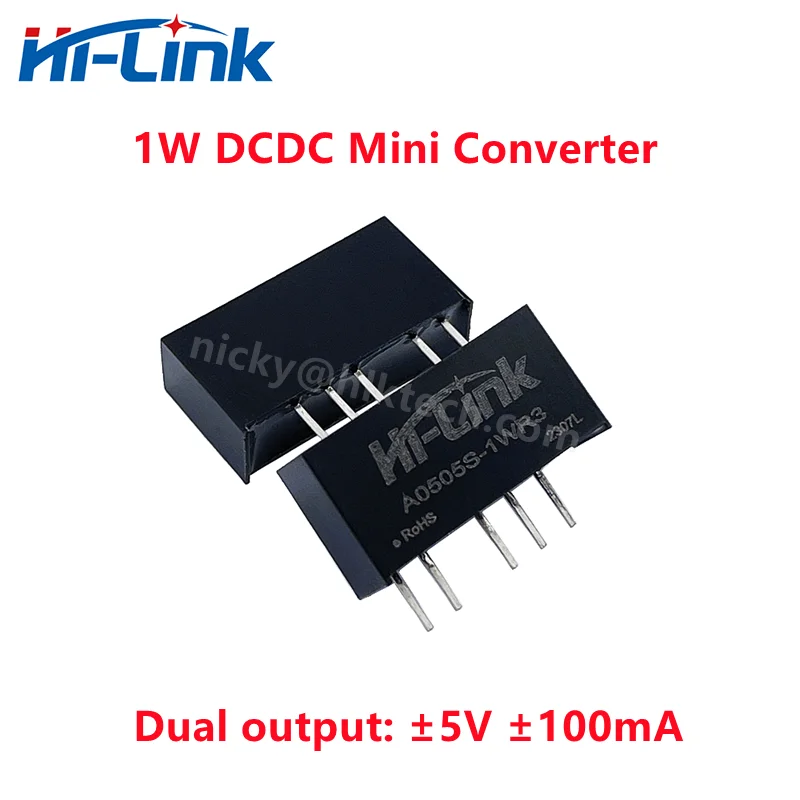 Free Ship Hi-Link A0505S-1WR3 5pcs/lot Step down led converter 1W Dual Output ±5V ±100mA DC DC Switching power supply module