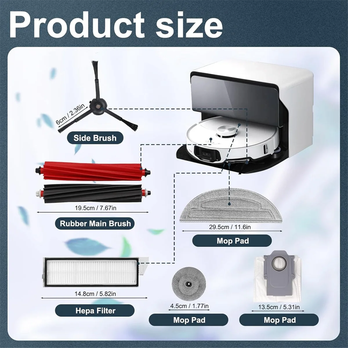 Top-rFor Roborock S8 Maxv Ultra Vacuüm Robot Onderdelen Belangrijkste Zijborstel Hepa Filter Mop Doek Stofzakken
