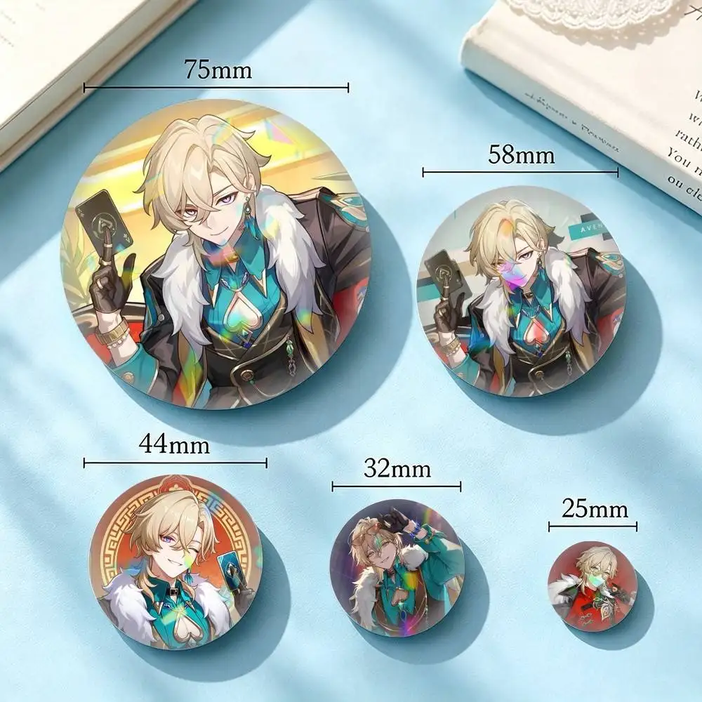 Aventurine-E Honkai Star Rail  25 32 44 58 75mm Badges Personalized Round Brooches Pins Accessory Gift