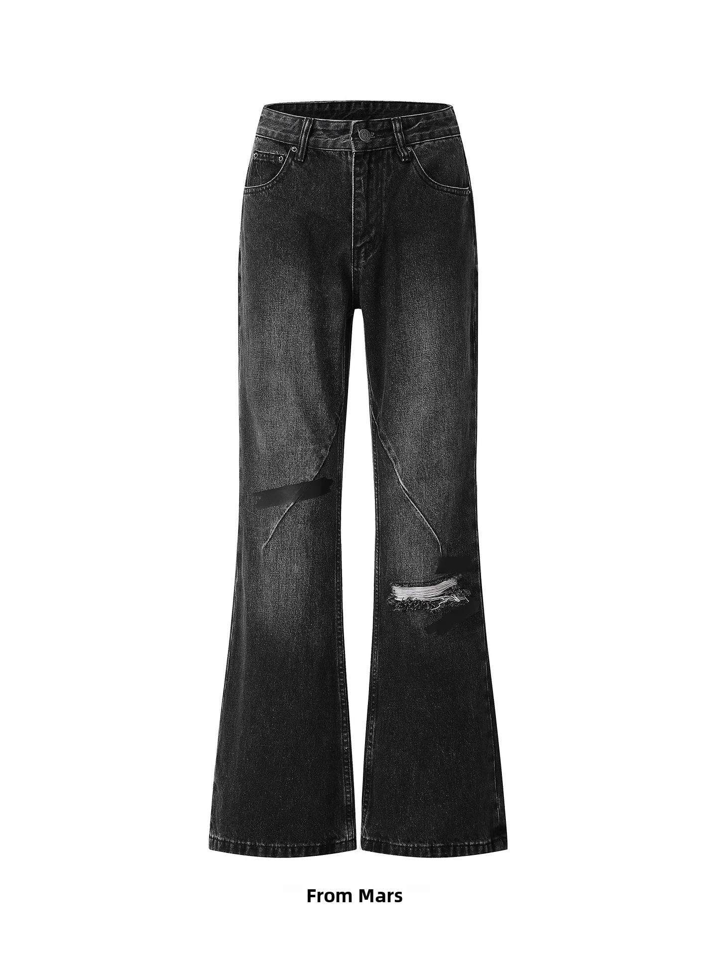 

Свободные прямые джинсы для пар, широкие брюки с микро-клешем из денима, длинные штаны от бренда New Retro, молодежные, из хлопковой смеси