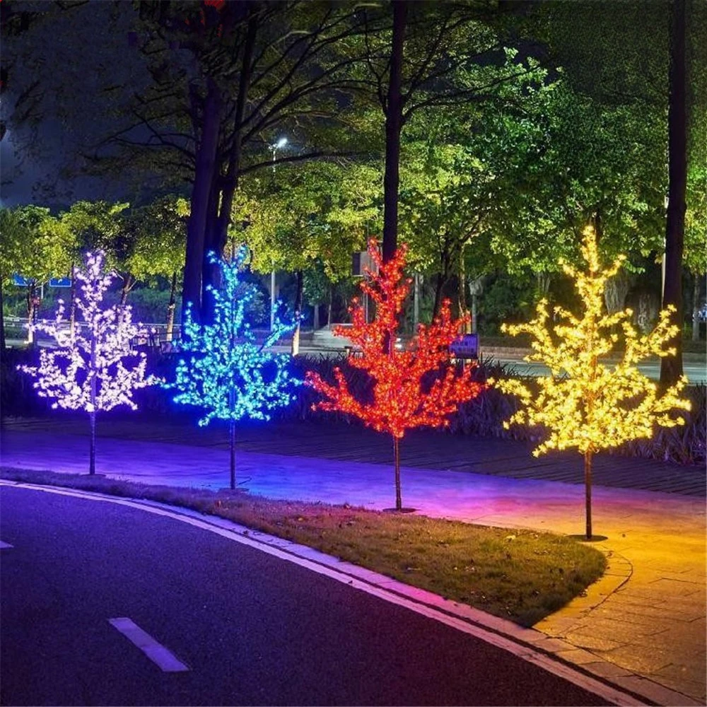 LED Cherry Blossom Tree Lights, Square Decor, Waterproof, Wedding, Garden, Holiday, Outdoor, Indoor, H:2m