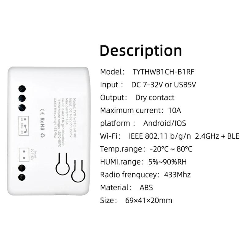 درجة حرارة المنزل تبديل التحكم عن بعد ترموستات طاقة مراقبة الطاقة 433 ميجا هرتز K1KF