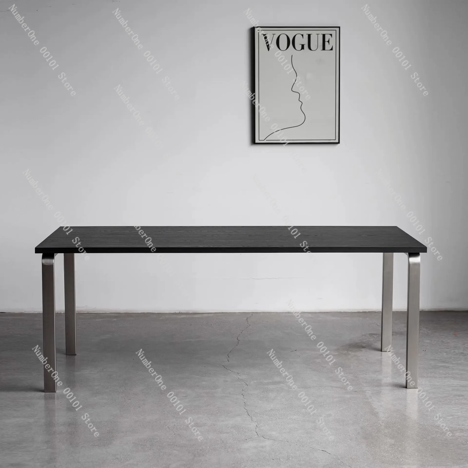Stainless steel table leg bracket metal dining table tripod bar coffee table long island support shelf single side