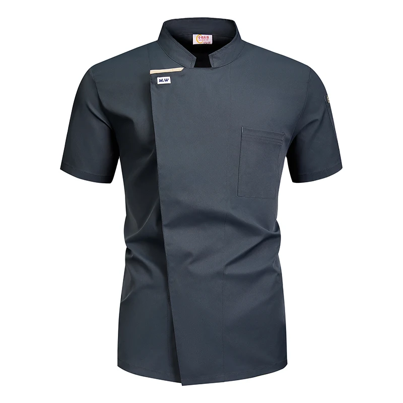 Soft Stretch Cotton Pro Chef Uniform for Food Service Hotel Restaurant Canteen Baking Kitchen Cooking Wrinkle Chef's Coat