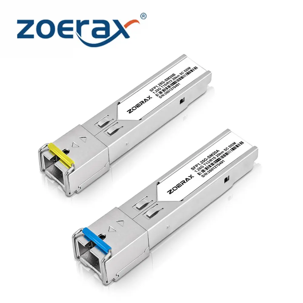 ZoeRax SFP Module 1.25G 20km SMF Simplex SC 1310/1550nm Singlemode Support DDM Plug and Play Compatible for Cisco TP-Link