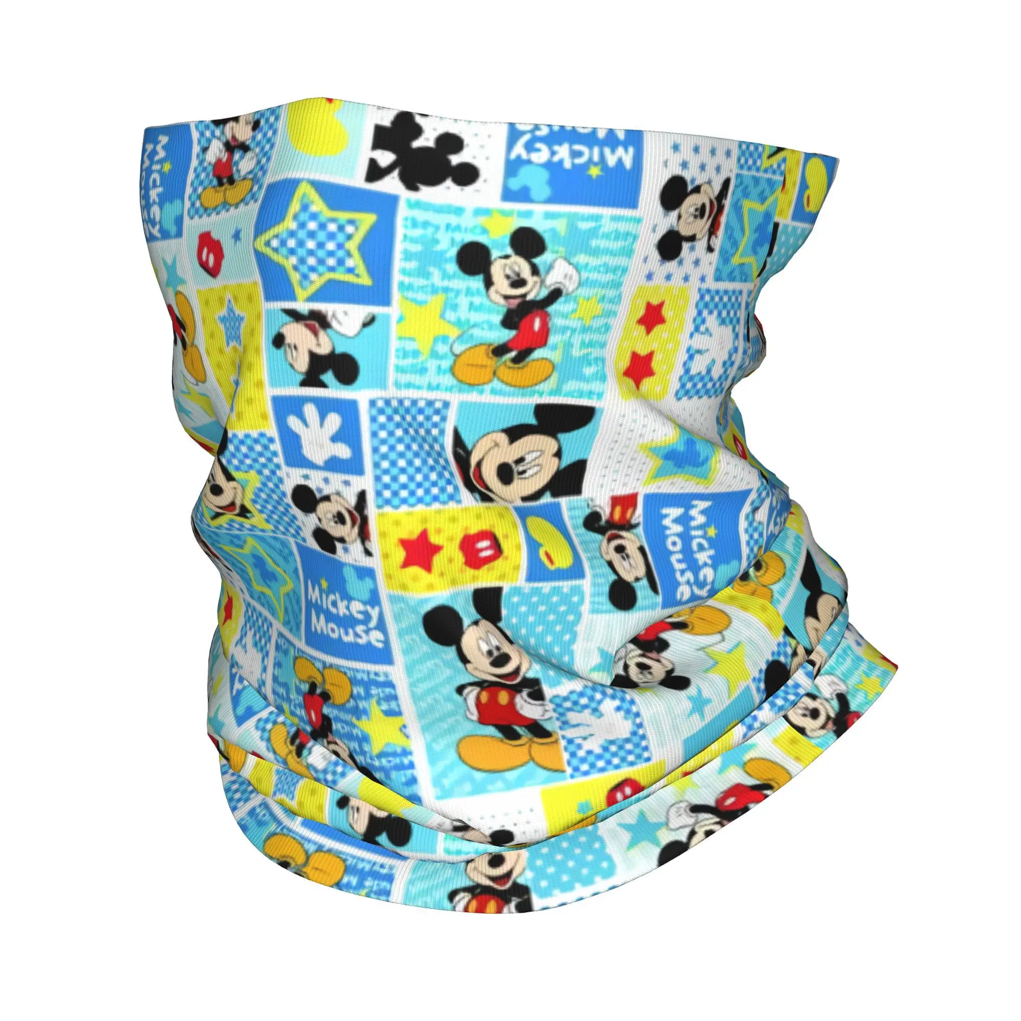 Custom Mickey Mouse Collage Cartoon Bandana Neck Warmer Women Men Winter Ski Hiking Scarf Gaiter  Face Cover