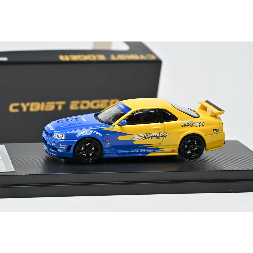 

CYBIST EDGER 1/64 GTR-34 Alloy Vehicle Toys Gifts for Teenagers Adults Hobby Collection